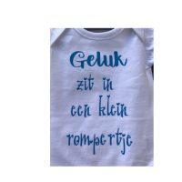 rompertje geluk zit in een klein rompertje blauw